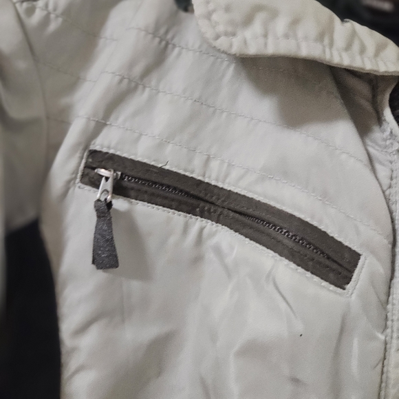 Energie Nylon Medium Bomber Fall/winter Jacket White Brown Blue Designer… - Picture 8 of 15